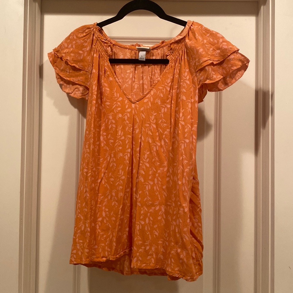 Orange cute summer top